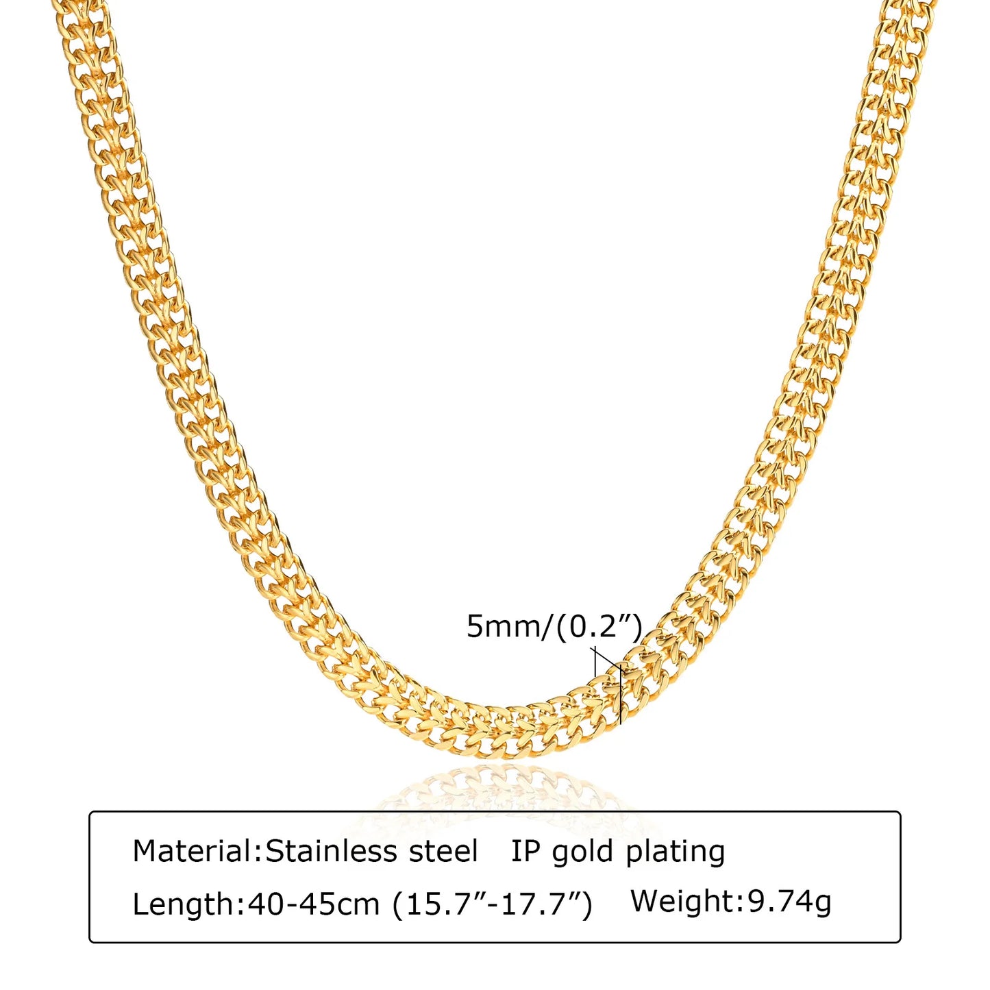 Mariner Luxe Necklace – Chunky Oval Link Gold Tone Chain