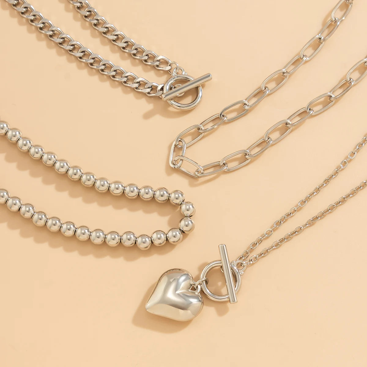 The Rebel Heart Set – 4-Piece Gold-Tone Necklace Collection
