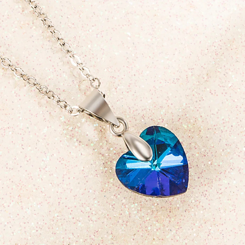 Premium Elegant Sakura Dolphin Jewelry Set in 925 Sterling Silver with Zircon – Necklace & Earrings Set