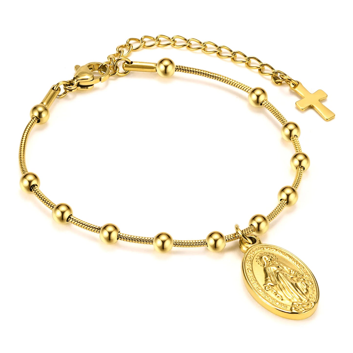 18K Gold Veyra Twist Bracelet – Chunky Adjustable Gold Stainless Steel Chain