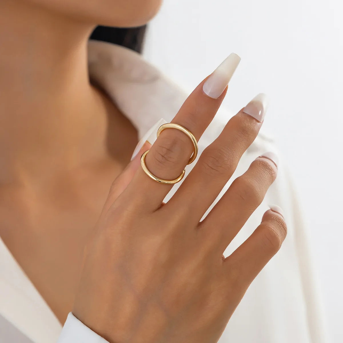 Golden Leaf Statement Wide Bangle Bracelet – Sculptural Geometric Cuff