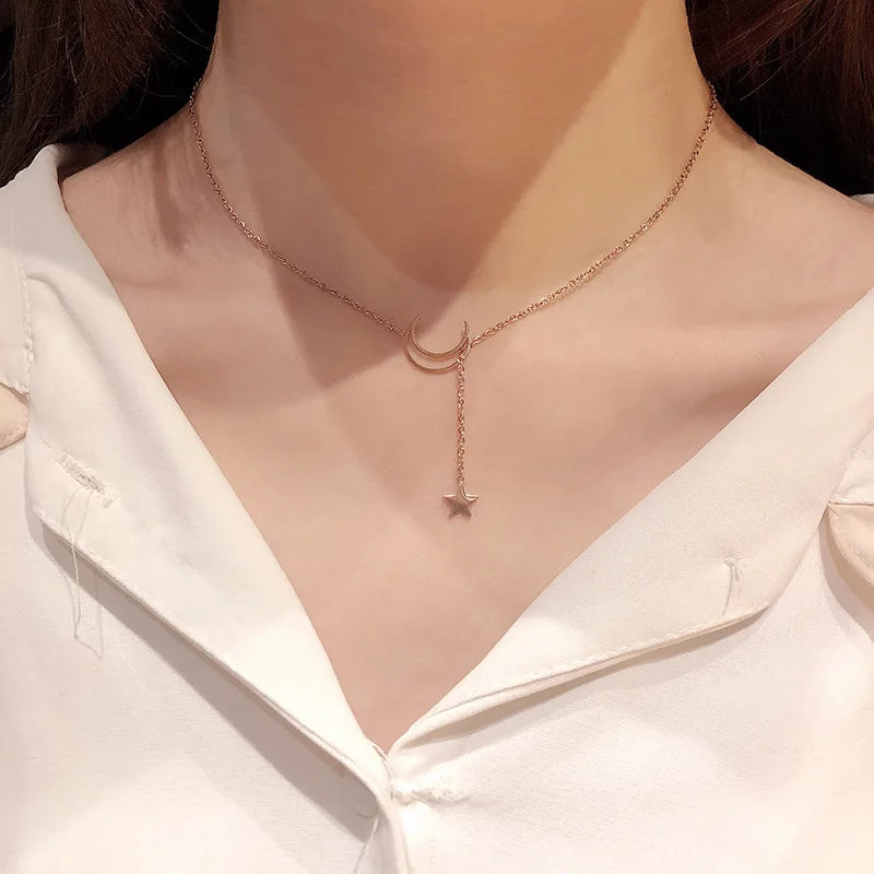 Starlit Grace – The Moon & Star Signature Choker