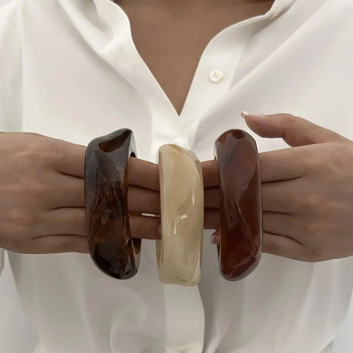 Luxury Wide Geometric Bracelet – Modern Street Glam