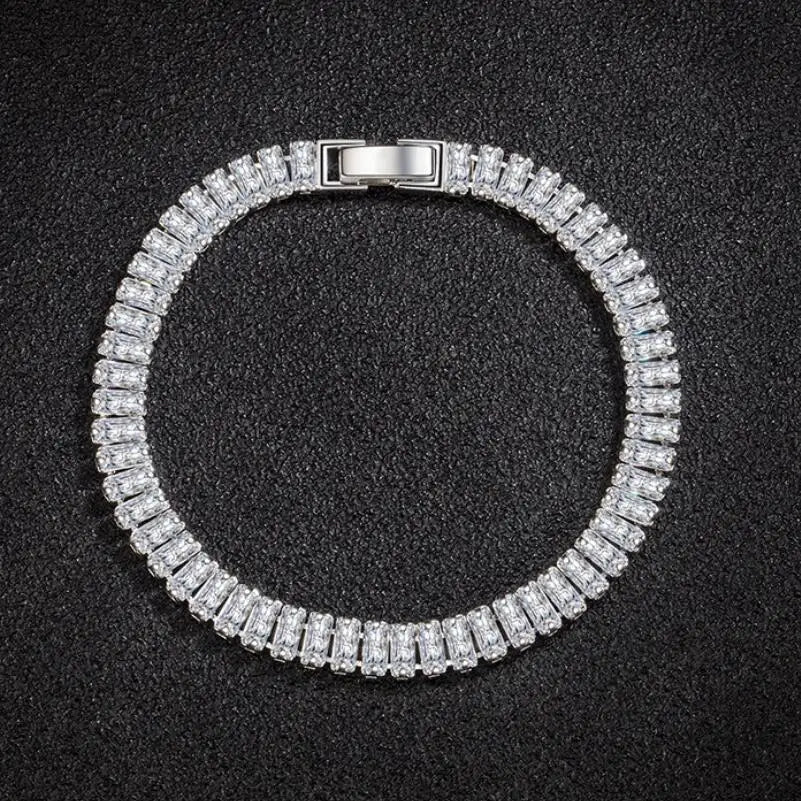 Signature Silver Glam Bracelet – Premium Zircon Shine