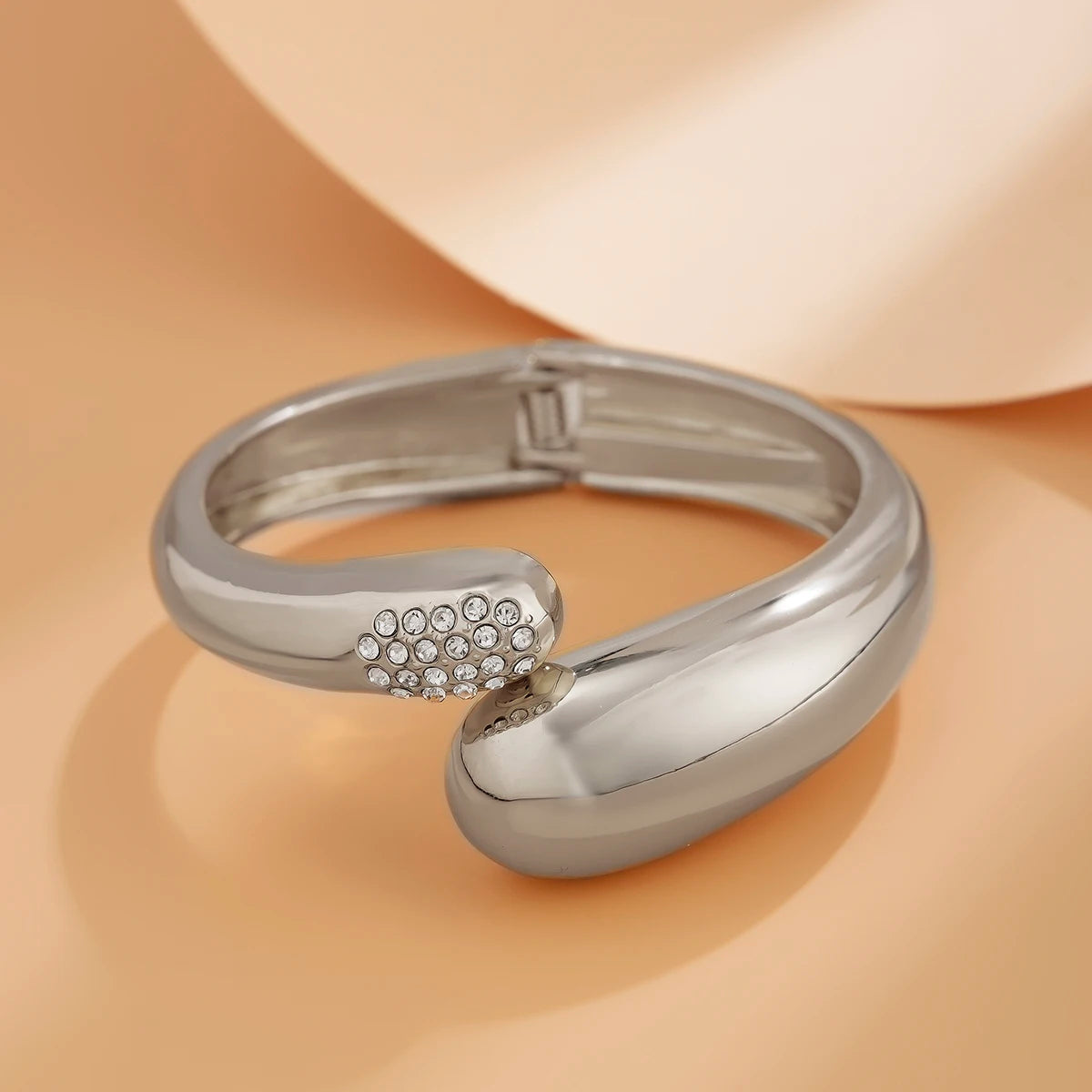 The Nova Drip Bracelet Bangle – Rhinestone-Inlaid Irregular Cuff