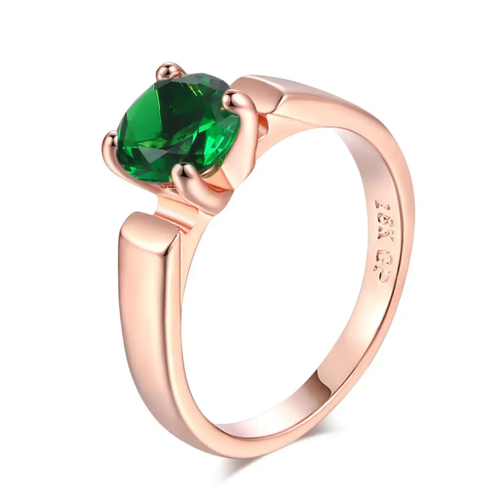 Elegant 4-Prong CZ Ring – Radiant Multicolor Zirconia Statement Piece