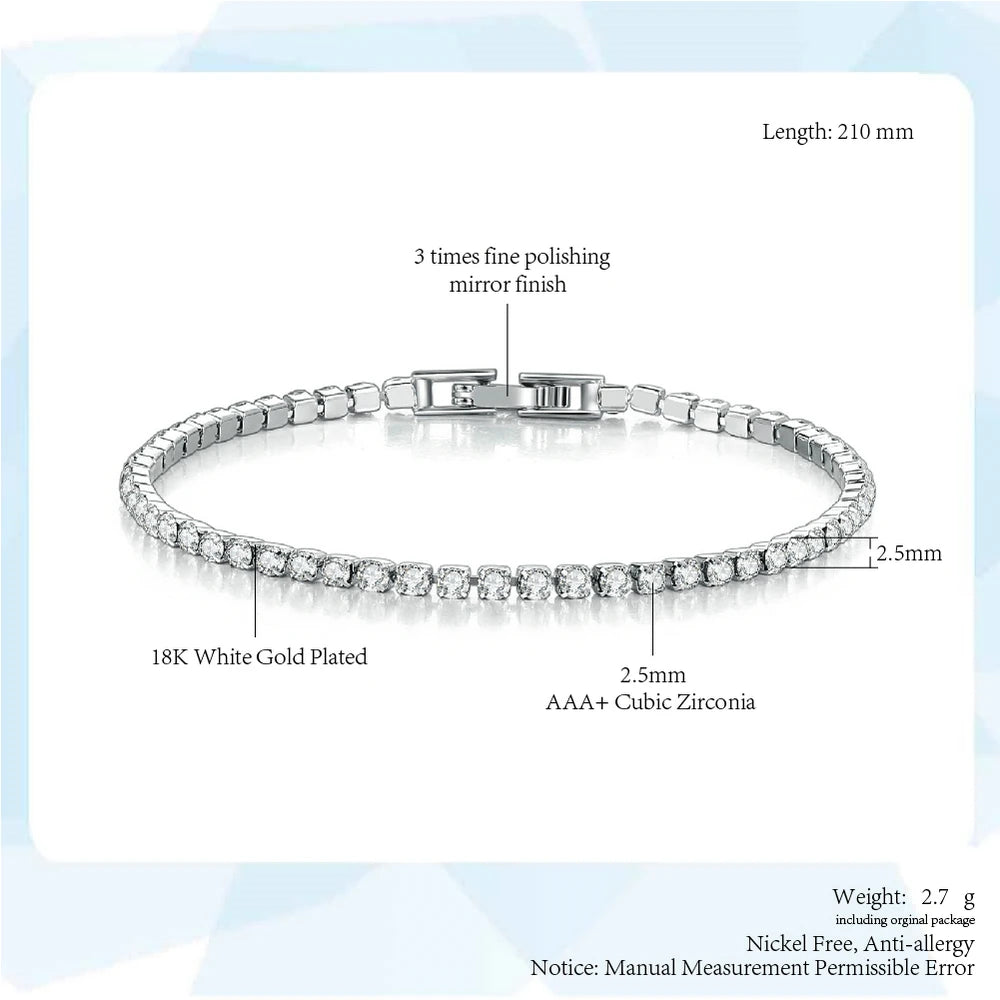 Celestique Chain – Designer Zirconia Tennis Bracelet