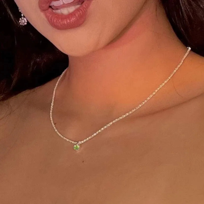 Celestia Necklace – Elegant Silver Clavicle Chain Choker