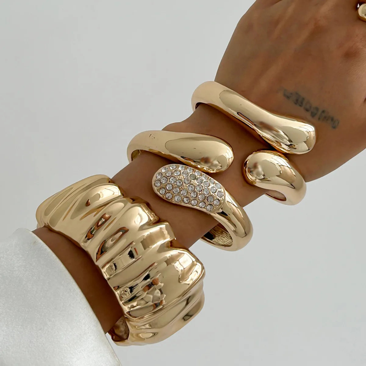 The Nova Drip Bracelet Bangle – Rhinestone-Inlaid Irregular Cuff