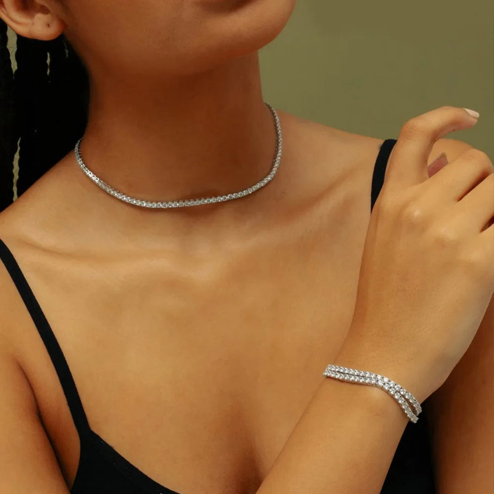 The Frostbite Choker – Iced Out CZ Tennis Chain Necklace