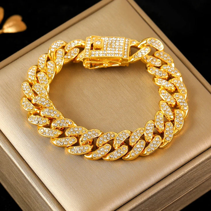 The Havoc Chain – Gold-Tone Stainless Steel Cuban Bracelet