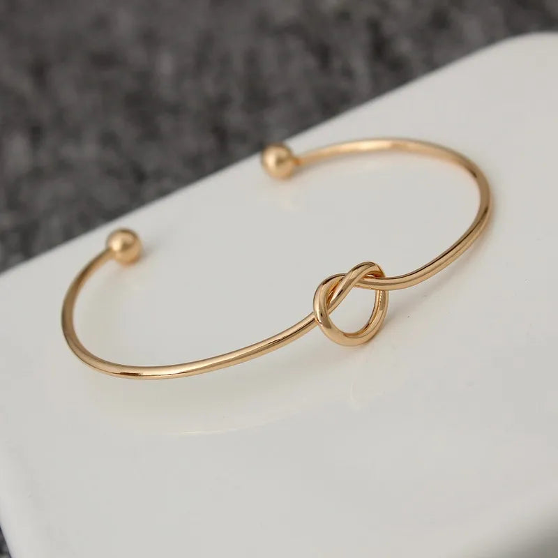 Adjustable Infiniti Knot Cuff Bracelets Bangles Style