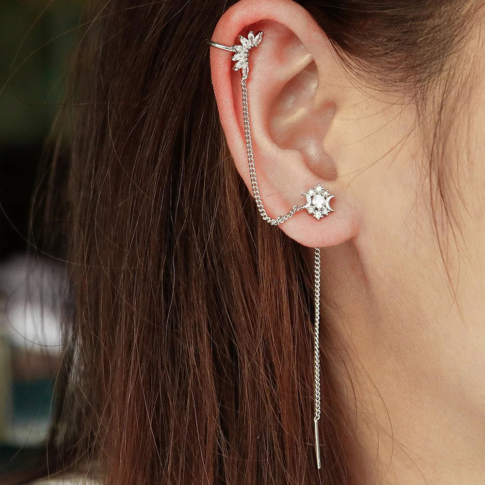 Silver Snake Ear Clip – Delicate Non-Pierced Cartilage Cuff Earring