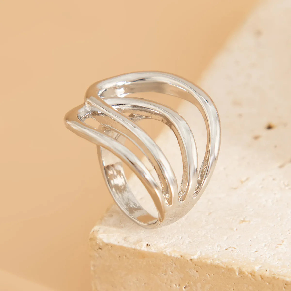 Golden Leaf Statement Wide Bangle Bracelet – Sculptural Geometric Cuff
