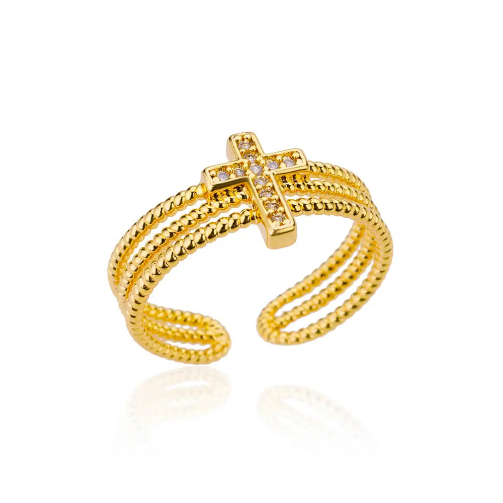 The Aureum Band – 316L Stainless Steel Gold-Tone Ring