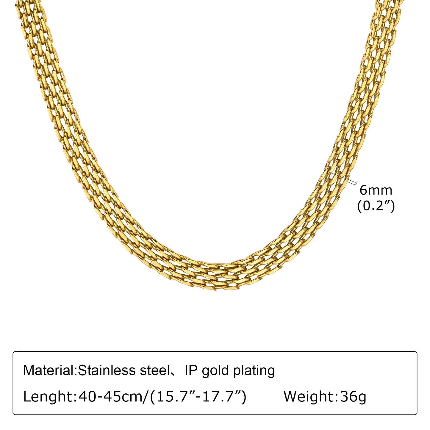 Mariner Luxe Necklace – Chunky Oval Link Gold Tone Chain