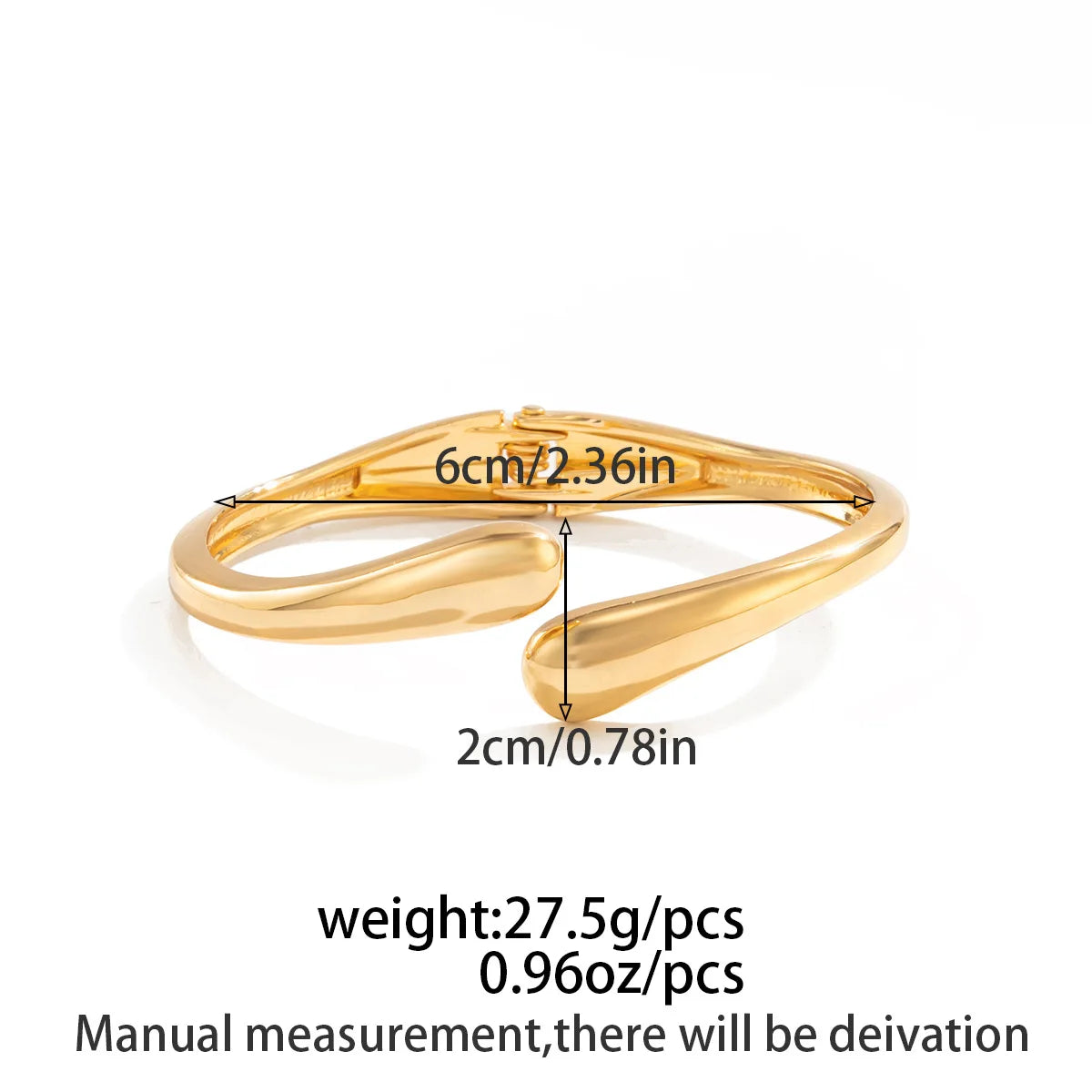 Obsidian Drop Cuff – Bold Geometric Bangle in Gold & Silver