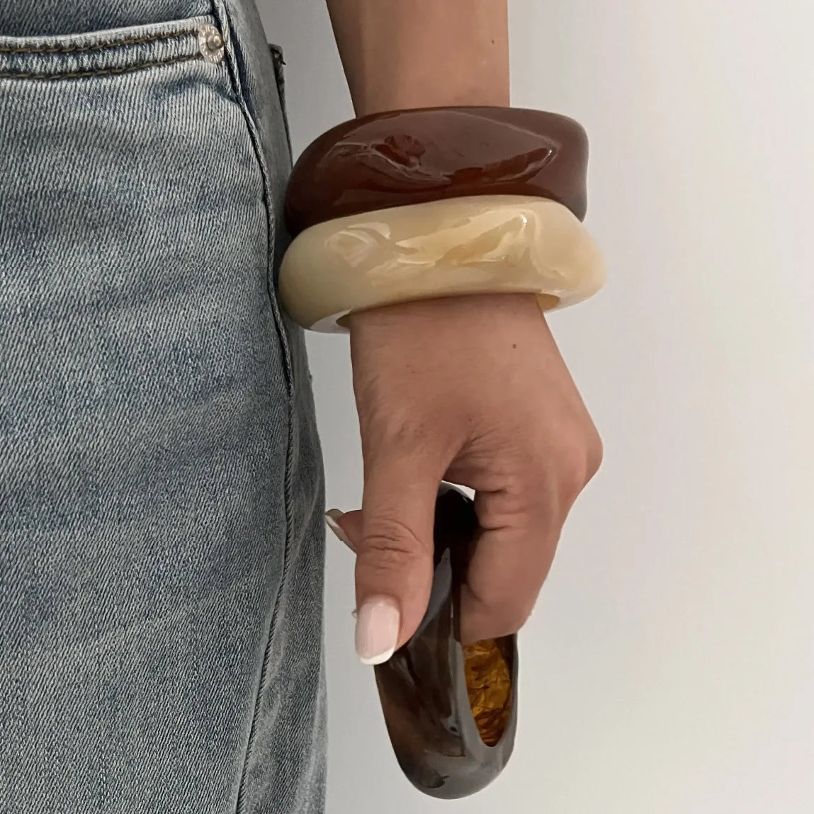 Luxury Wide Geometric Bracelet – Modern Street Glam