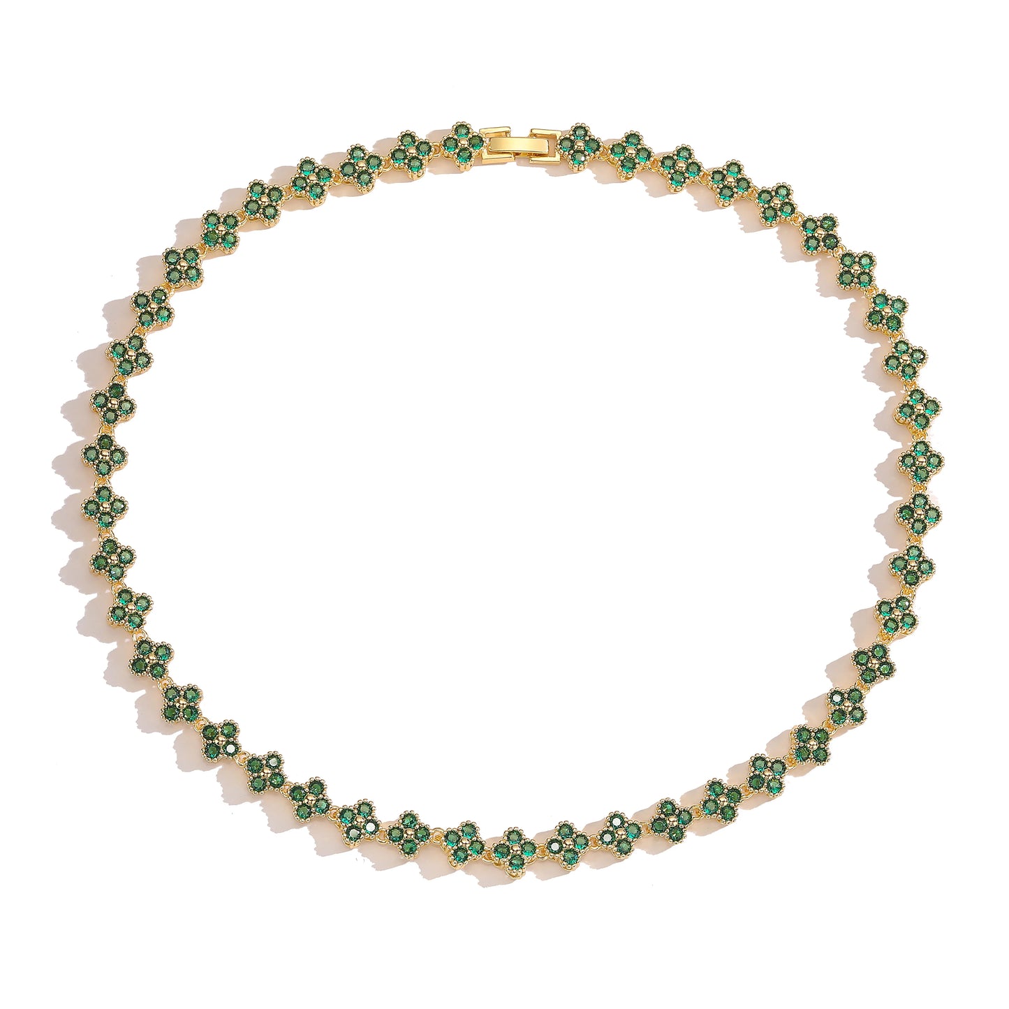 18K Gold-Plated Flower Necklace and Bracelet Set – Luxury Floral