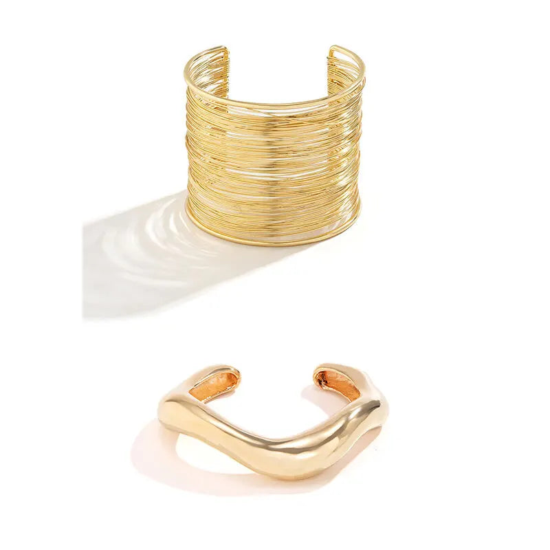 Vortex Wire Bracelet – Luxe Open Cuff Design