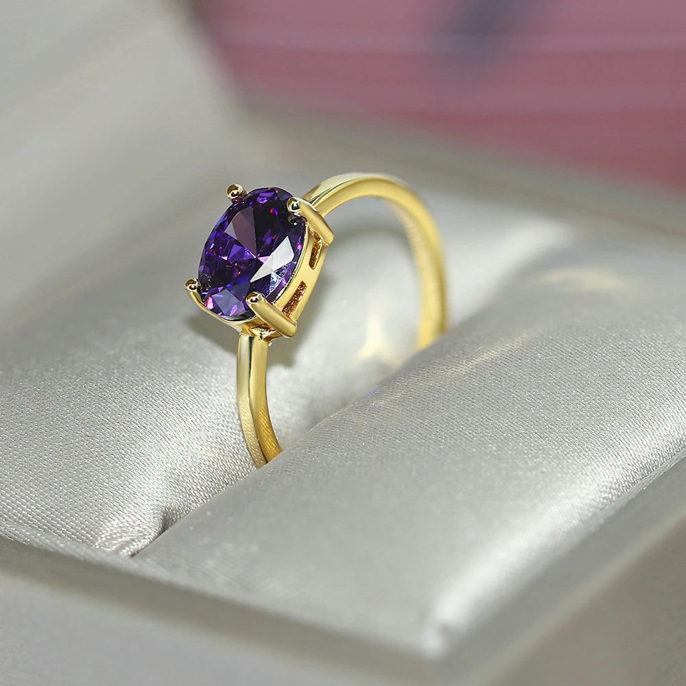 Iridescent Elegance – Dainty Opal Ring in Premium Finish