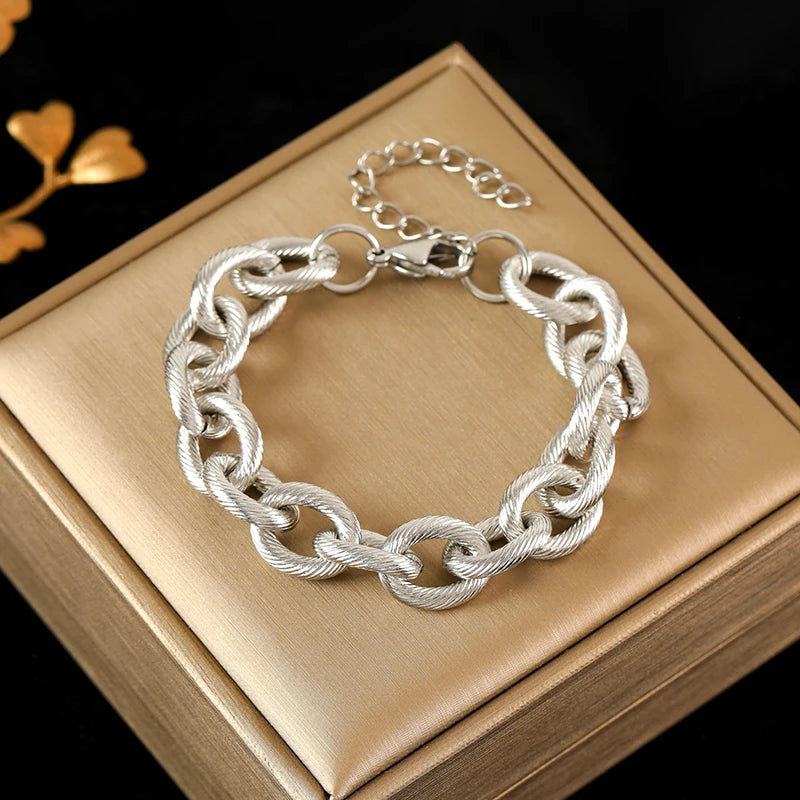 The Havoc Chain – Gold-Tone Stainless Steel Cuban Bracelet