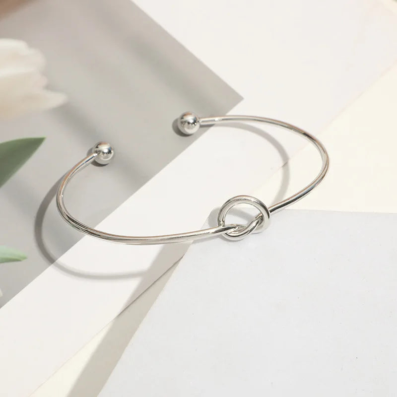 Adjustable Infiniti Knot Cuff Bracelets Bangles Style