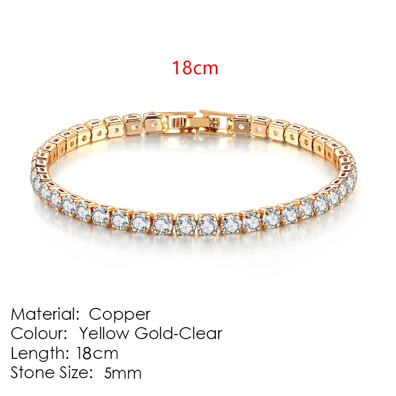 Celestique Chain – Designer Zirconia Tennis Bracelet