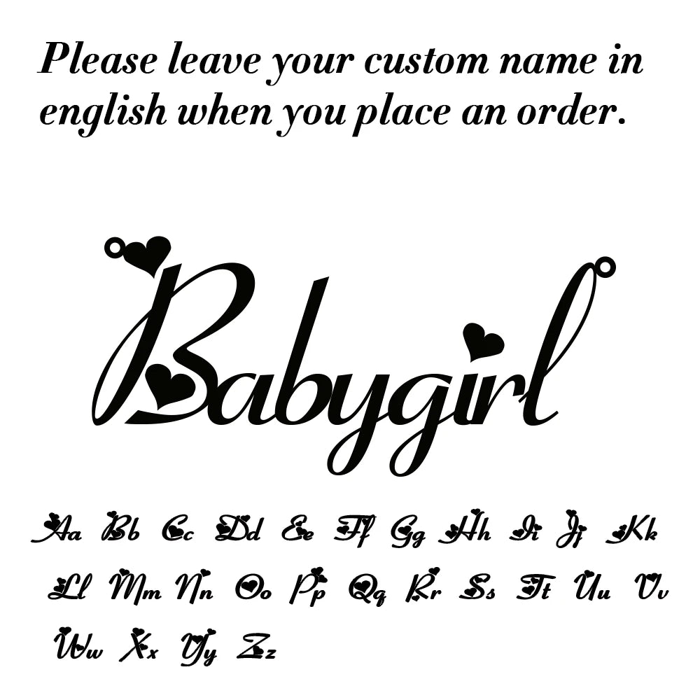 Personalized Name Letter Bracelet – Custom Baby or Child Anklet in Polished Stainless Steel