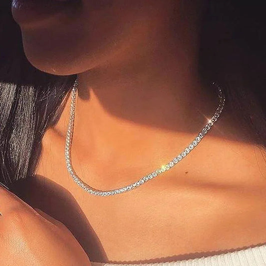 The Frostbite Choker – Iced Out CZ Tennis Chain Necklace
